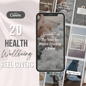 Reel Cover Template, Instagram Reel Covers, Spiritual Instagram, Reel Templates, Health and Wellness Coach, Wellbeing Instagram