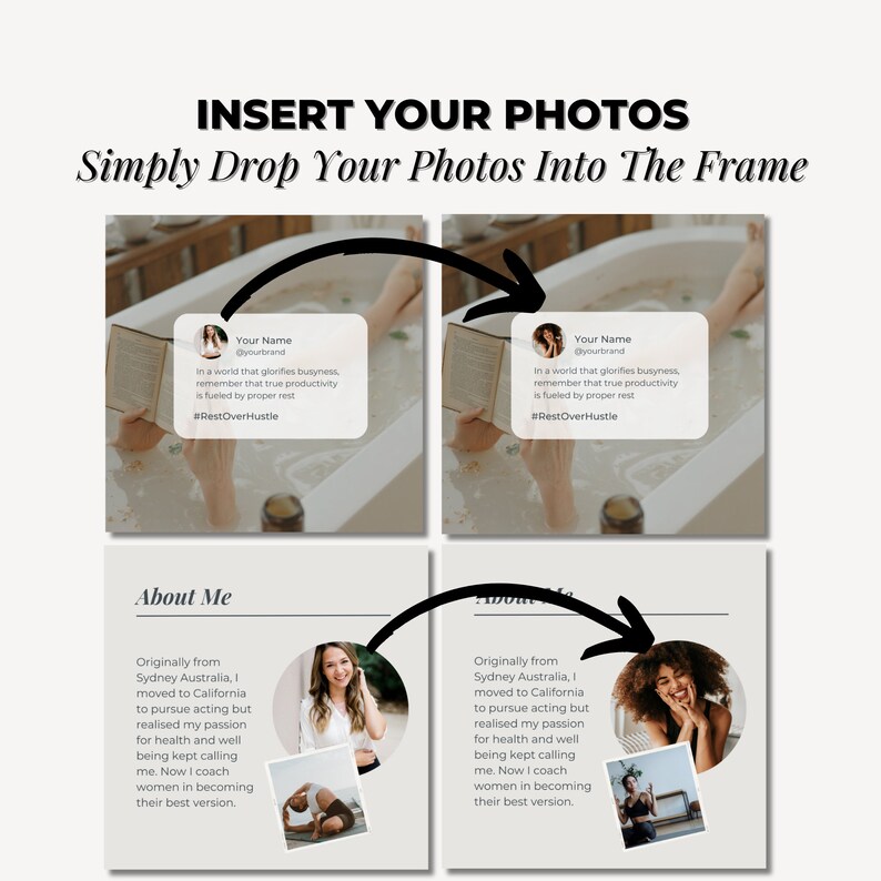 Black and White Instagram Template, Business Coaching Template ...