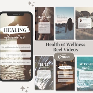 Instagram Reels, Video Reel Template, Health and Wellness, Spiritual Template, Motivational Reels, TikTok