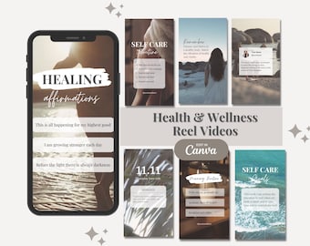 Instagram Reels, Video Reel Template, Health and Wellness, Spiritual Template, Motivational Reels, TikTok