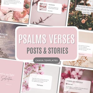 Christian Instagram Posts, Bible Verses Instagram, Christian Canva Templates, Faith Social Media, Church Instagram Story Templates, Psalms