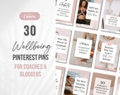 Pinterest Pin Templates, Pinterest Pins Canva, Coach Template, Wellness Coach, Health and Wellness, Canva Template, Holistic Coach