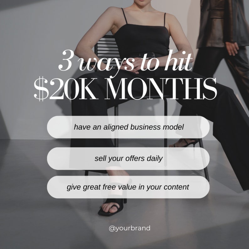 Black and White Instagram Template, Business Coaching Template ...