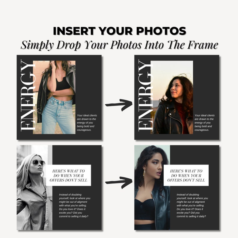 Black and White Instagram Template, Business Coaching Template ...