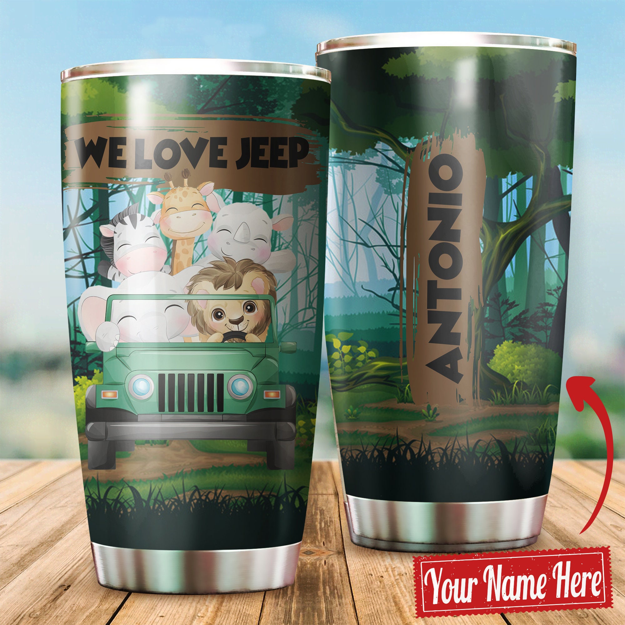 We Love Jeep Tumbler Jeep Tumbler Personalized Tumbler Etsy