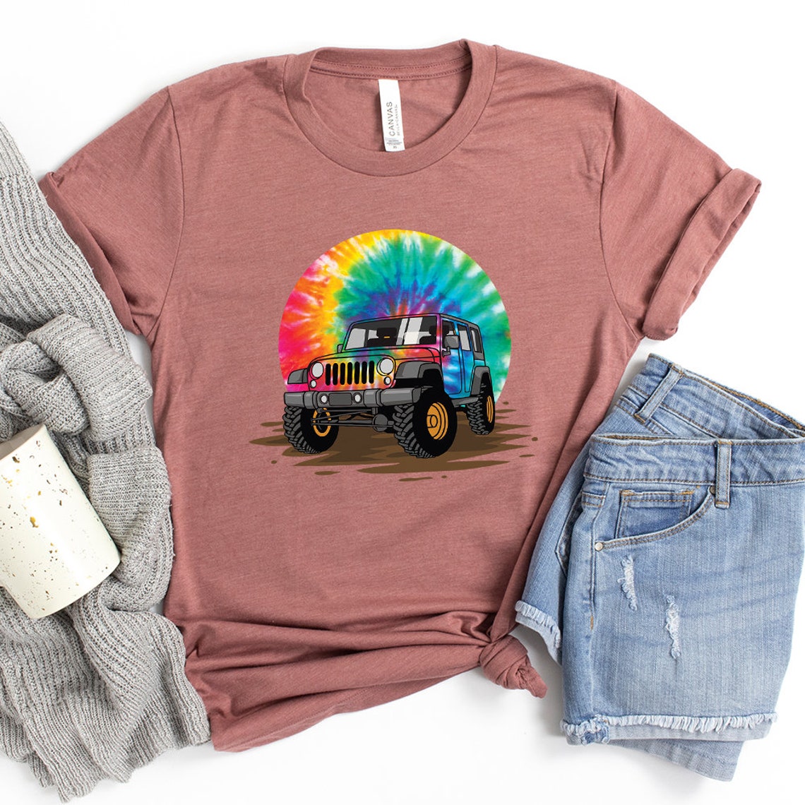 Jeep Tie Dye jeep wrangler accessories T-Shirt Jeep Lovers | Etsy