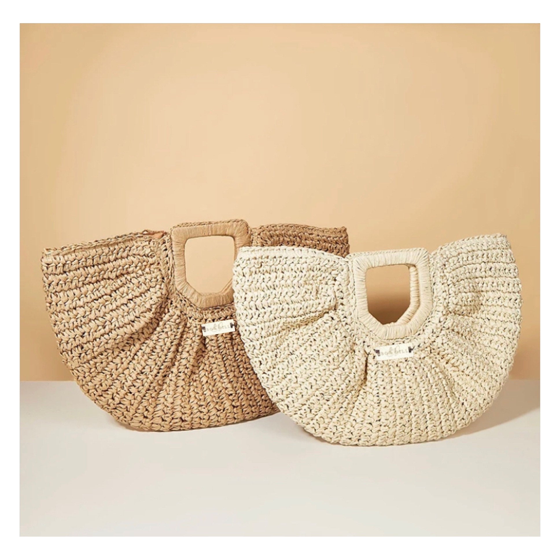 Half Moon Straw Bag Boho Straw Bag Straw Bag Holiday Bag Etsy