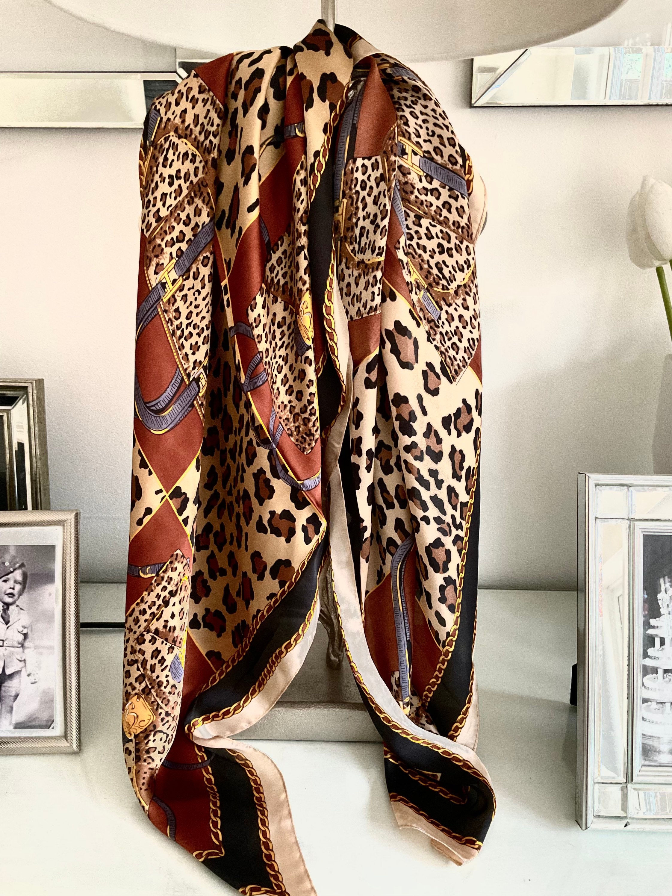 Silk scarf cheap leopard print