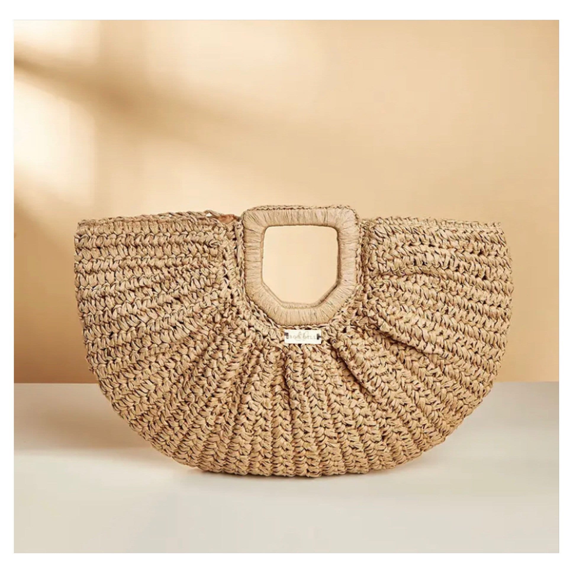 Half Moon Straw Bag Boho Straw Bag Straw Bag Holiday Bag Etsy