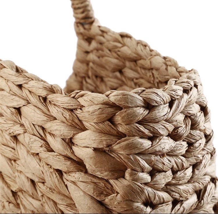 Justin Taylor Brunch Time Straw Rattan Handbag