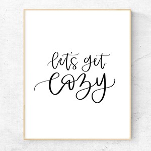 Lets Get Cozy Printable Wall Art, Lets Get Cozy Print, Fall Wall Art ...