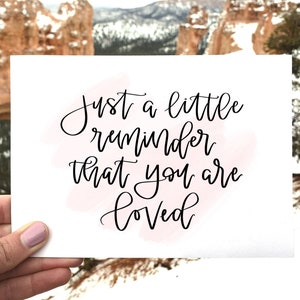 Just A Little Reminder That You Are Loved, I Love You, Printable Love Card, Digital Download Love Card, Valentines Card, Anniversary Card