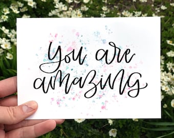 Imprimable You Are Amazing Card, Thinking Of You Card, Carte de félicitations, Vous avez cette carte, Carte d’encouragement, Carte d’amitié à télécharger numérique