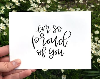 Imprimable I’m So Proud Of You Card, Carte de félicitations, Carte de félicitations, Carte d’encouragement, Carte de graduation, Carte de classe de 2021