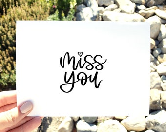 Printable Miss You Card, Digital Download Card, I Love You Card, Friendship Card, Card For Him, Card For Best Friend, Sending Love Card