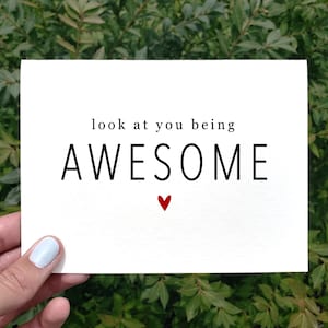 Afdrukbare kaart You're Awesome, gewoon omdat kaart, aanmoedigingskaart, grappige bedankkaart, steunkaart, ik denk aan jou, je bent geweldig