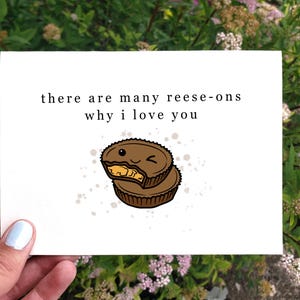 Afdrukbare I Love You-kaart, Valentijnsdagkaart, jubileumkaart, romantische kaart voor man voor vriend, er zijn veel reese-ons, chocolade