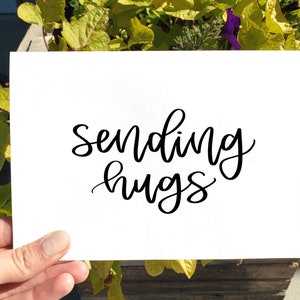 Sending Hugs Card, Printable Birthday Card, Printable Sympathy Card ...