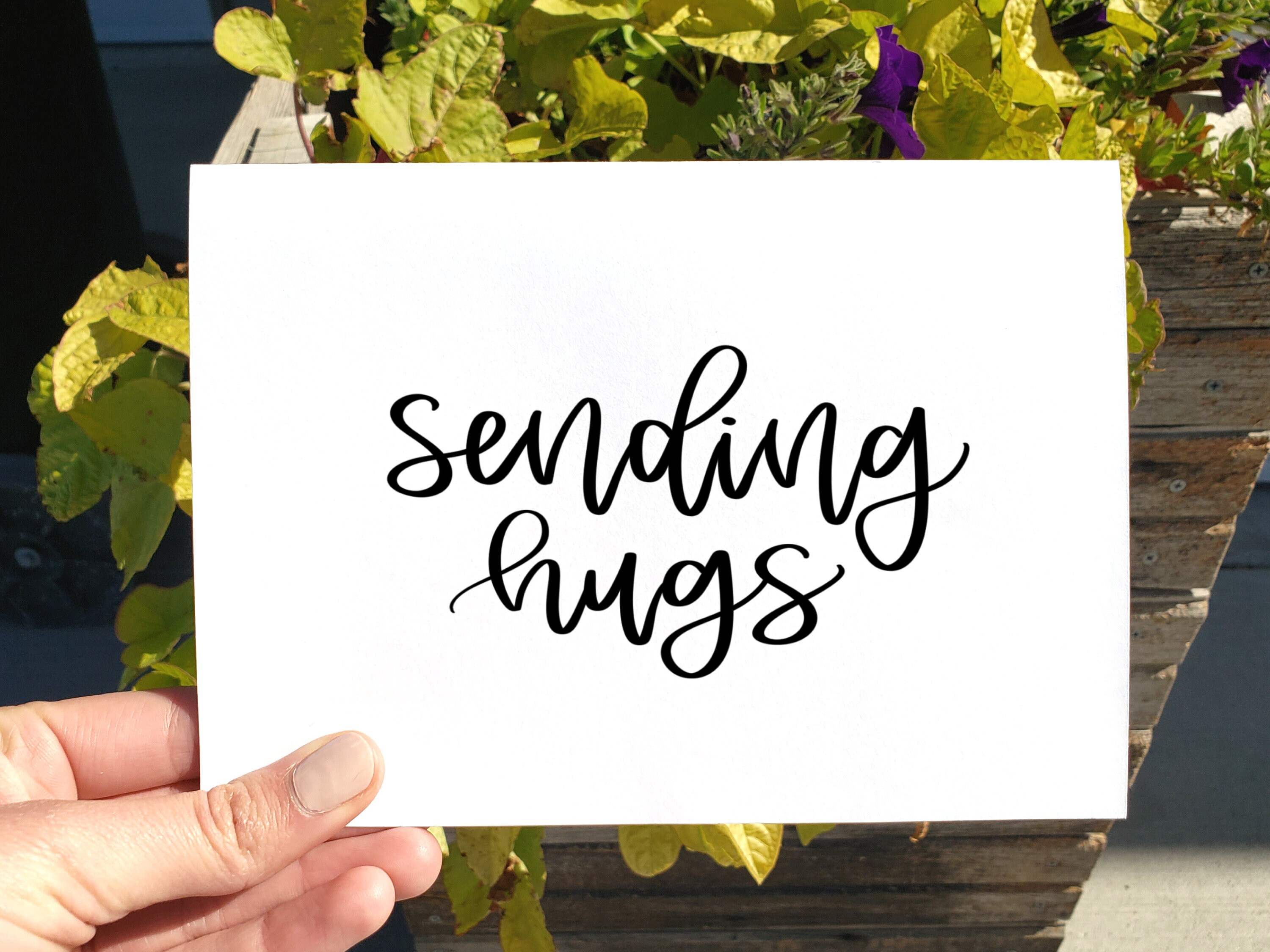 Sending Hugs Card, Printable Birthday Card, Printable Sympathy Card ...