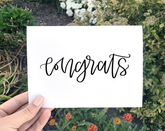Congrats Card, Instant Download Congrats Card, Printable Congrats Card, Congratulations Card, Engagement Card, Graduation Card, Wedding Card