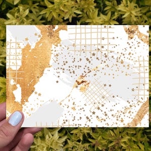 Tarjeta de mármol dorado imprimible, tarjeta para cualquier ocasión, tarjeta de felicitación en blanco con descarga digital, tarjeta elegante con lámina dorada, tarjeta elegante, tarjeta de 5 x 7