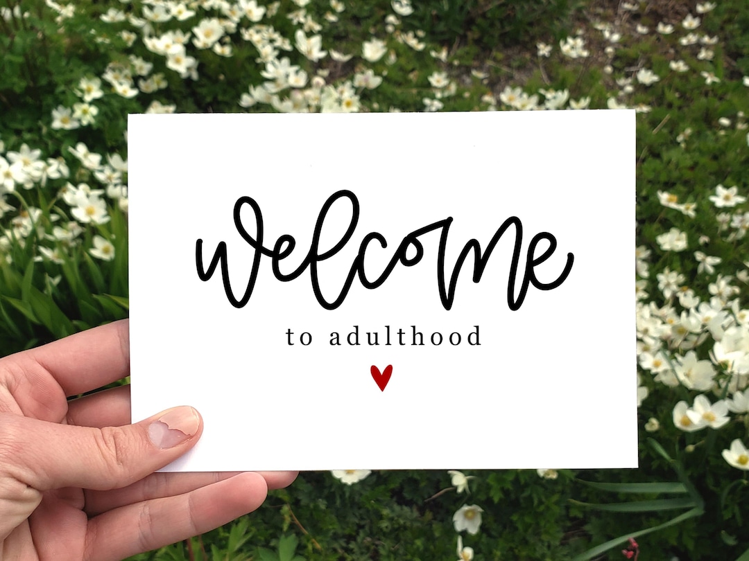 Printable Welcome to Adulthood Card, Funny 18th Birthday Card ...