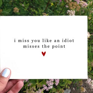 Carte imprimable tu me manques drôle, carte Thinking of you, cadeau d'adieu collègue, cadeau de départ d'un collègue, carte drôle de retraite, carte d'amitié