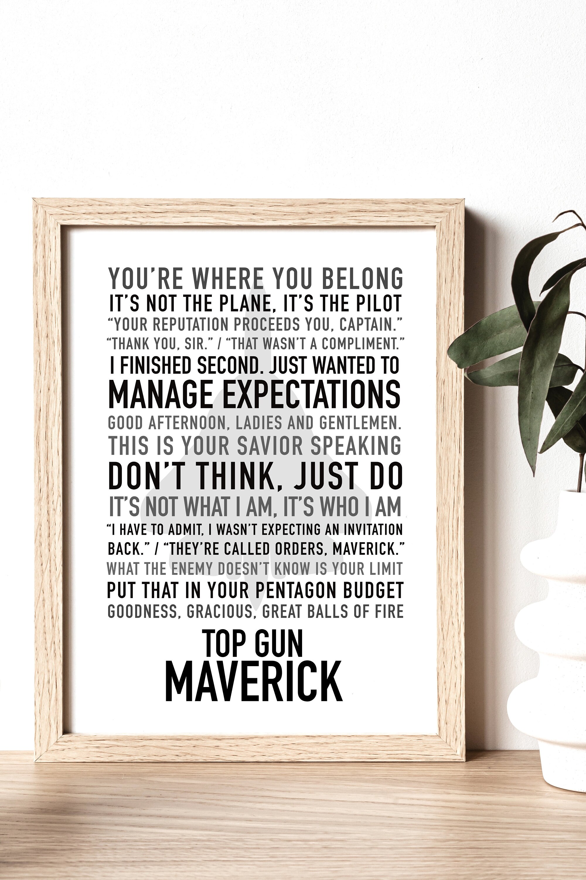 Top Gun Maverick Printable Quotes, Top Gun Wall Art, Pete Mitchell, Top