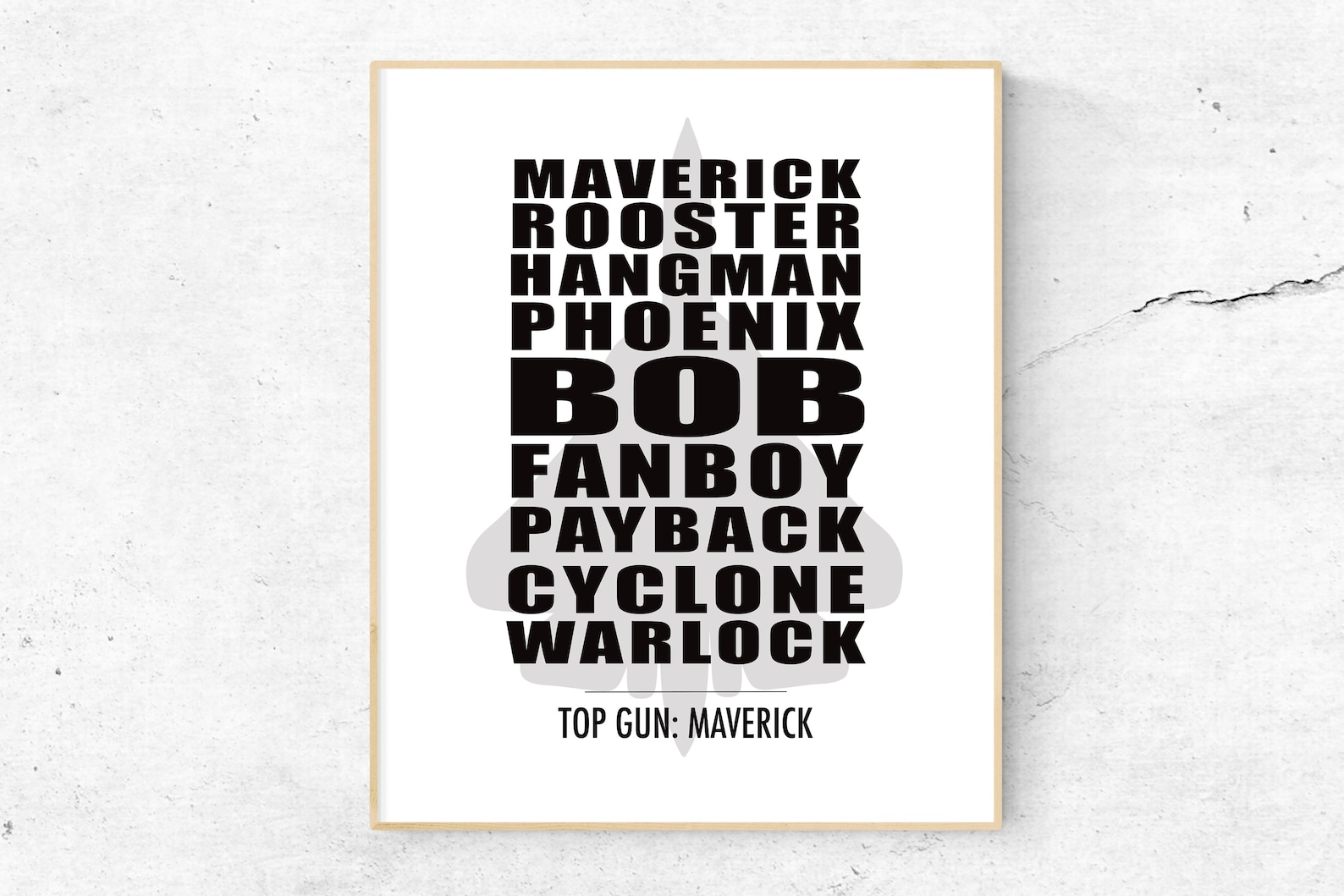 Top Gun Maverick Call Signs Printable, Top Gun Wall Art, Pete Mitchell, Top Gun Poster, Maverick