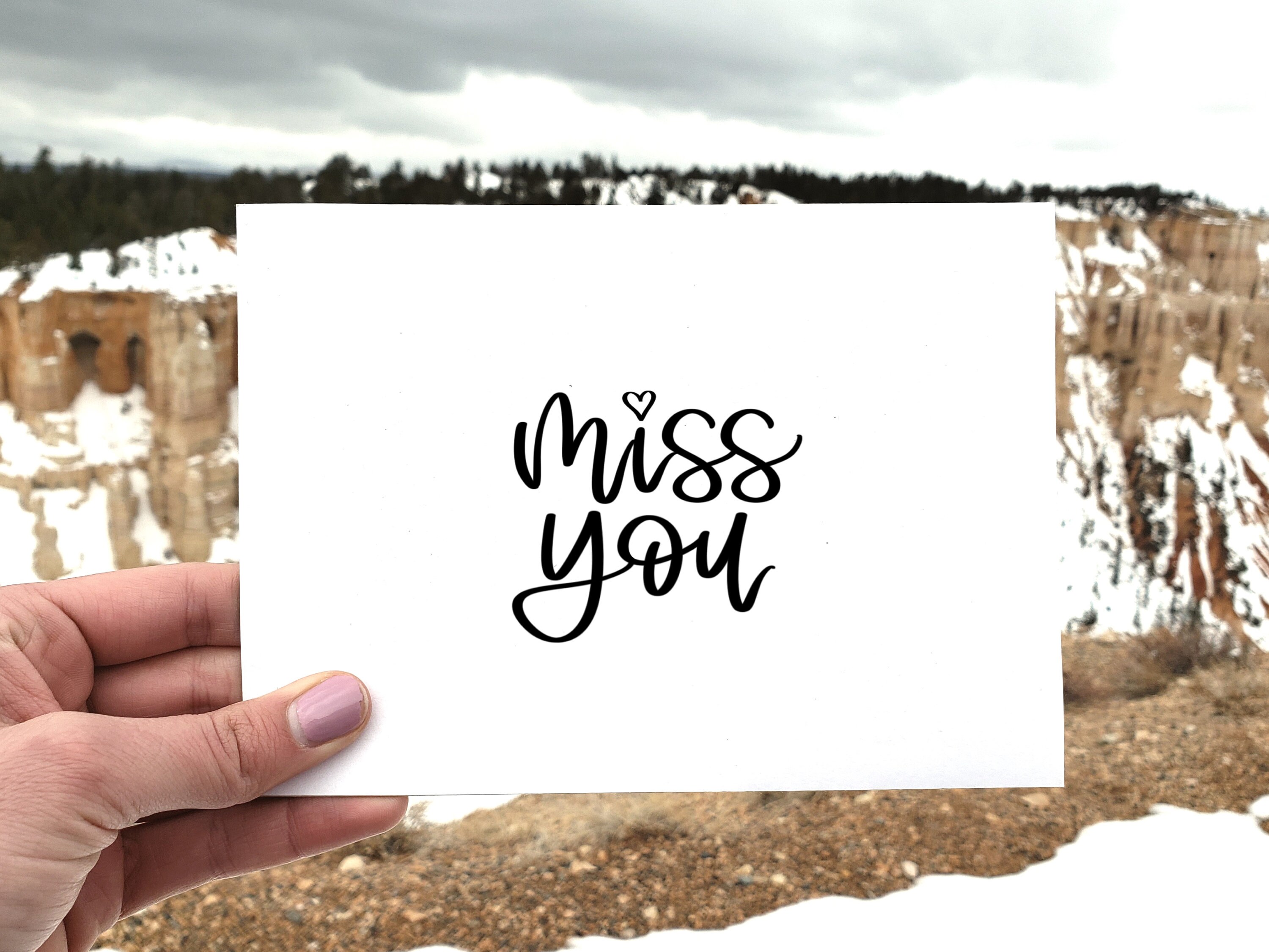 Printable Miss You Card, Digital Download Card, I Love You Card ...