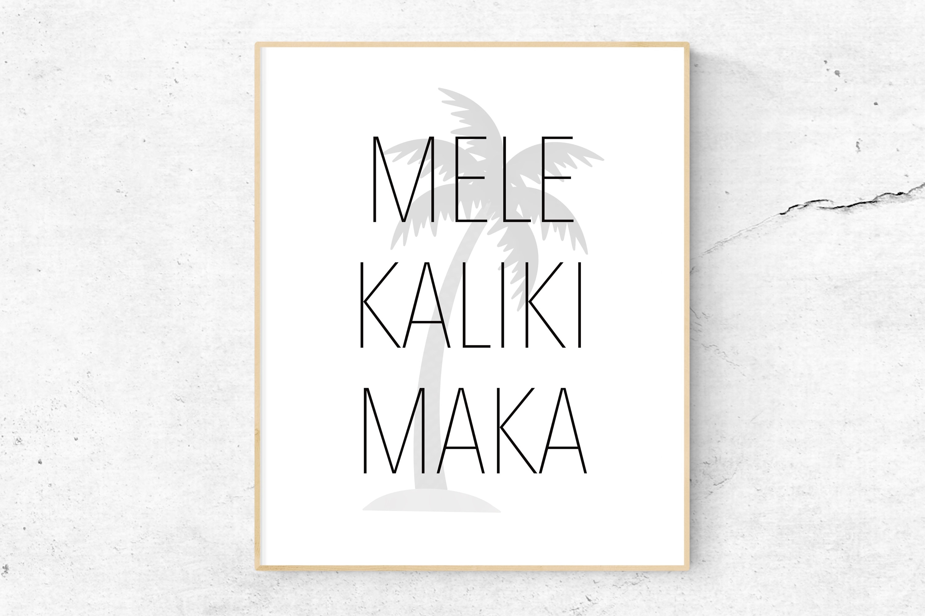 Mele Kalikimaka Printable Wall Art, Christmas Decor, Christmas Wall ...