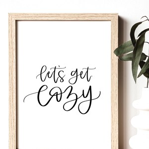 Lets Get Cozy Printable Wall Art, Lets Get Cozy Print, Fall Wall Art ...