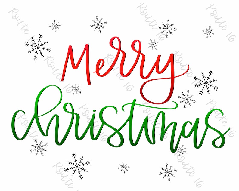 Merry Christmas Printable Wall Art Christmas Decor Merry - Etsy
