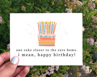 Tarjeta de cumpleaños divertida para imprimir, tarjeta de cumpleaños sarcástica, tarjeta de cumpleaños para papá, tarjeta divertida para el 50.° cumpleaños, tarjeta de cumpleaños para mamá, tarjeta para la vejez, tarjeta para decir "eres viejo"