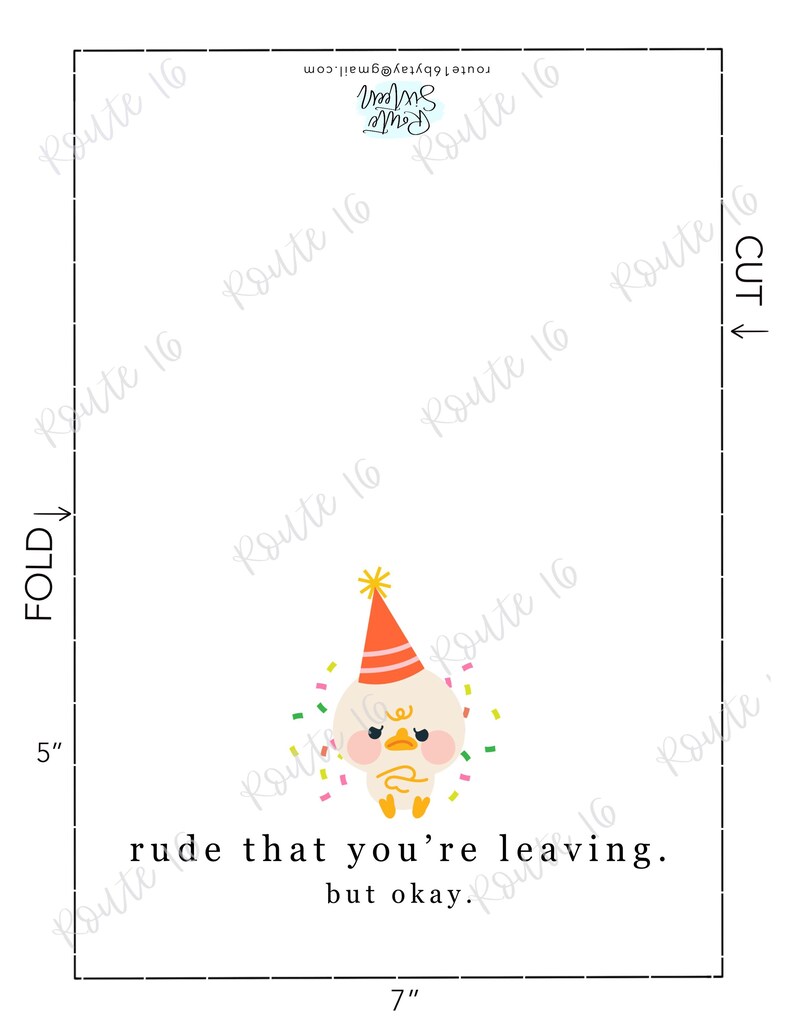 Printable Funny Congrats Card, Rude That You're Leaving Card, Coworker Card, Going Away Gift, Congrats New Job Card, Funny Retirement Card image 3