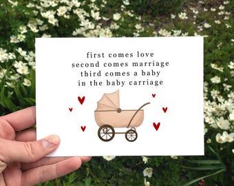 Carte imprimable baby shower drôle, nouvelle carte de maman, carte de félicitations pour nouveau bébé, cadeau de grossesse pour un ami, carte drôle de bébé fille, carte de bébé garçon