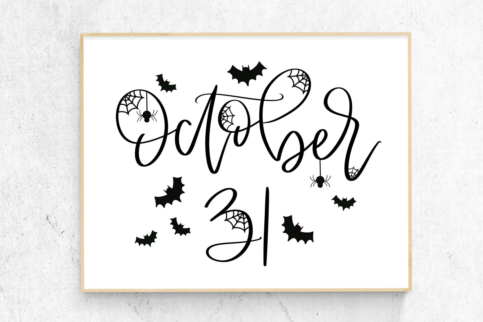 October 31 Printable Wall Art, October 31 Sign, Halloween Decor ...