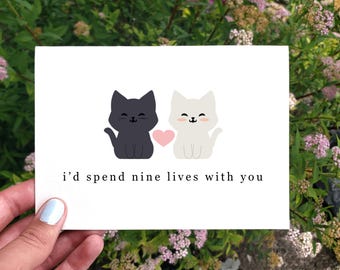 Ribbli Biglietto Pop-up Con Gatti – Per Anniversario, Compleanno, San Valentino, Con Busta E Bigliettino, Dimensioni 19x14,5 Cm