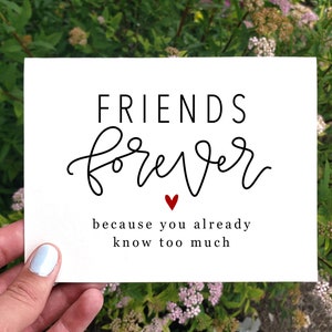 Druckbare Freunde für immer Karte, lustige Geburtstagskarte für den besten Freund, sarkastisches BFF Geschenk, nur weil Karte, du bist erstaunlich Karte, Freund Unterstützung
