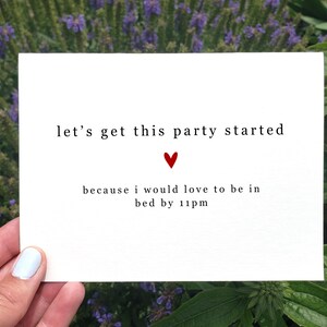 Afdrukbare grappige verjaardagskaart, hilarische verjaardagskaart voor hem, voor haar, BFF verjaardagskaart, laten we beginnen met dit feest, grappige wenskaart
