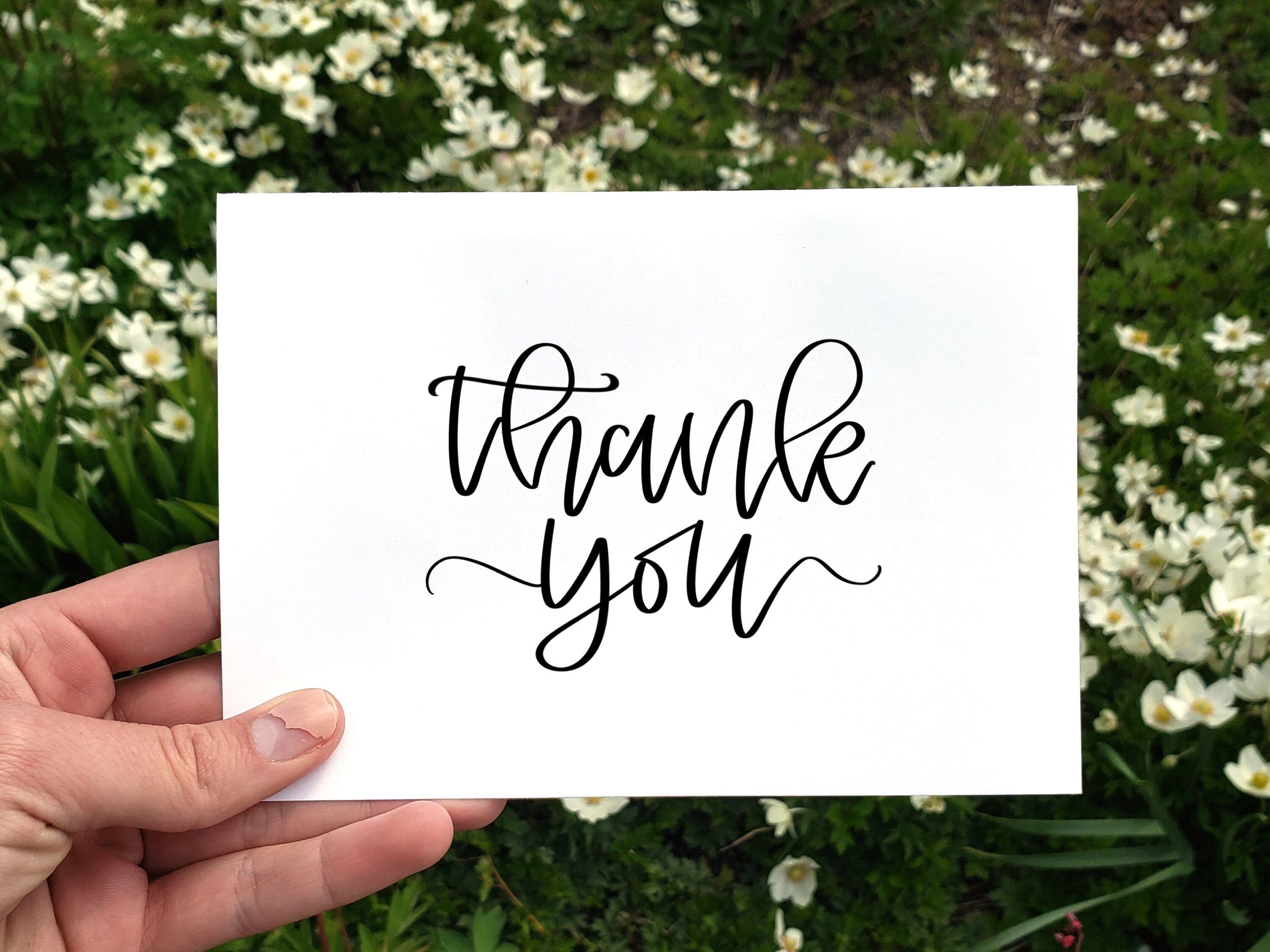 唾奇Thanks / imazine - 7inch Printable Thank You Card, Digital Thank You Card, Wedding Thank