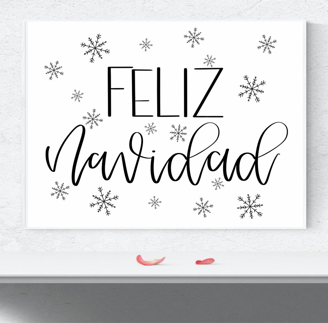 Feliz Navidad Printable Wall Art, Christmas Decor, Feliz Navidad Wall ...