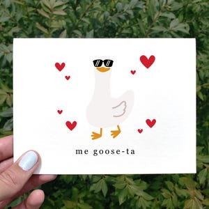 Cartão de aniversário engraçado para impressão para marido, cartão Gooseta, cartão de dia dos namorados para ele, cartão para namorado, cartão Silly Goose, cartão espanhol