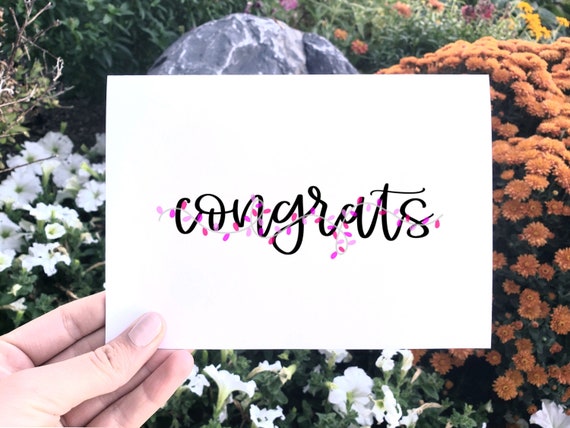 Printable Congrats Card Baby Shower Card Graduation Card | Etsy