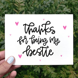 Merci d'être ma meilleure carte imprimable, carte de téléchargement instantané, carte d'anniversaire de meilleur ami, cadeau de remerciement pour un ami, juste parce que la carte