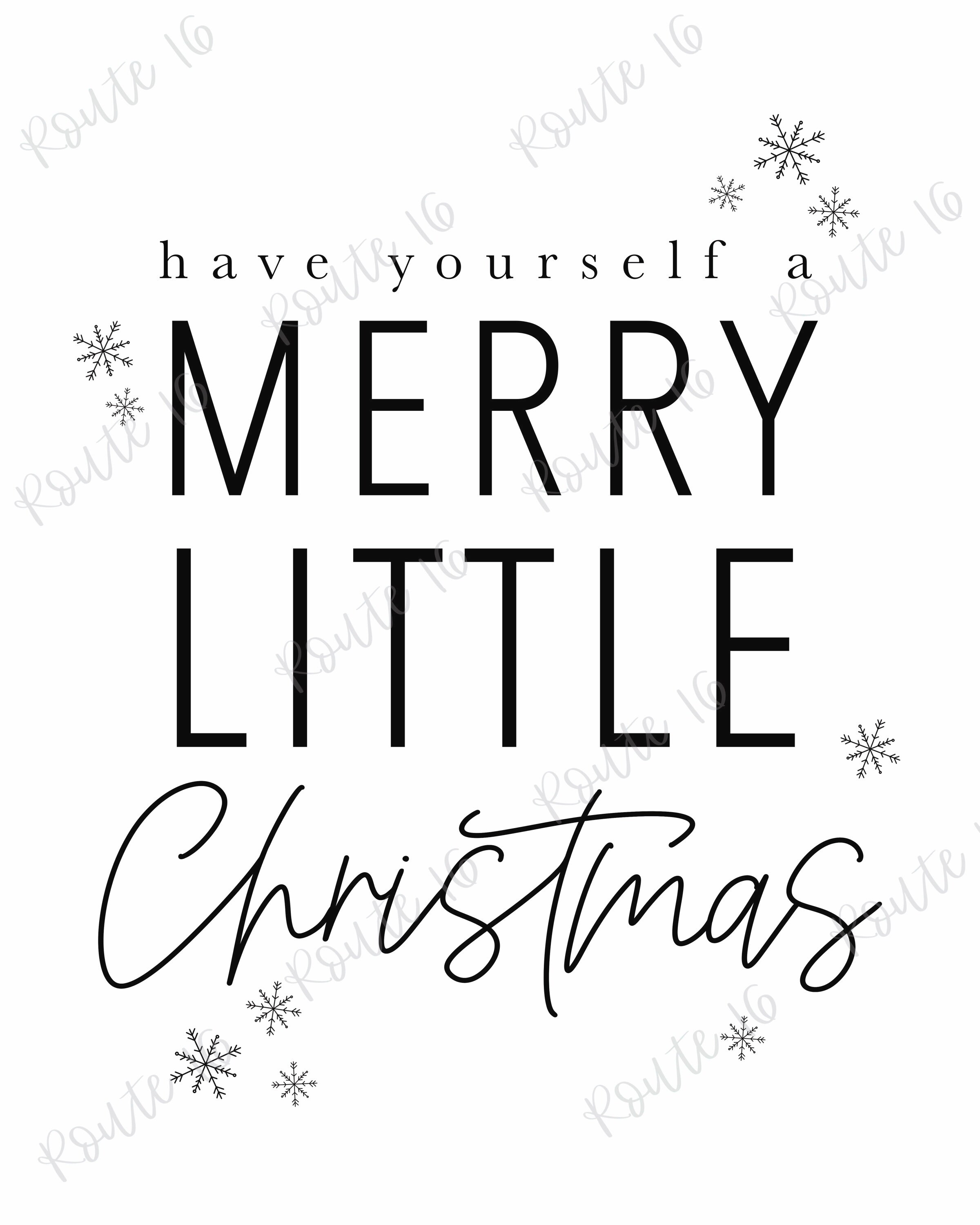 Have Yourself A Merry Little Christmas Printable Wall Art Etsy