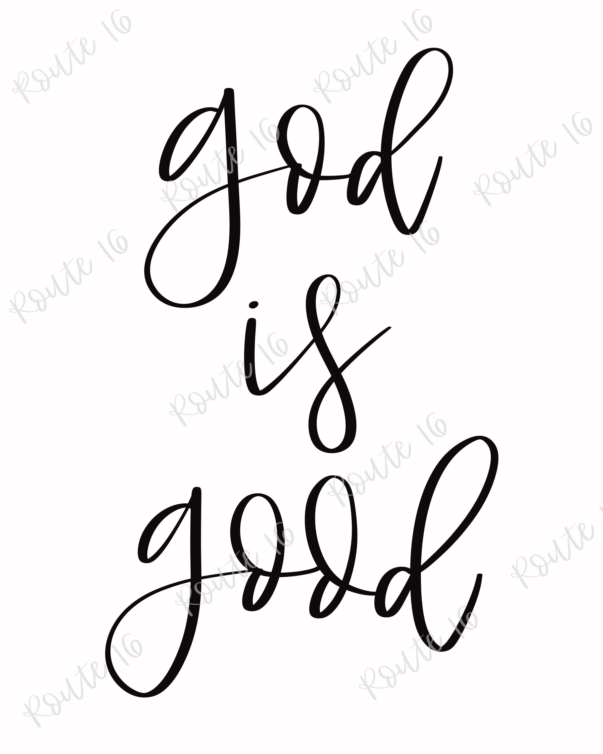 God Is Good Printable Wall Art Christian Wall Art God Is | Etsy