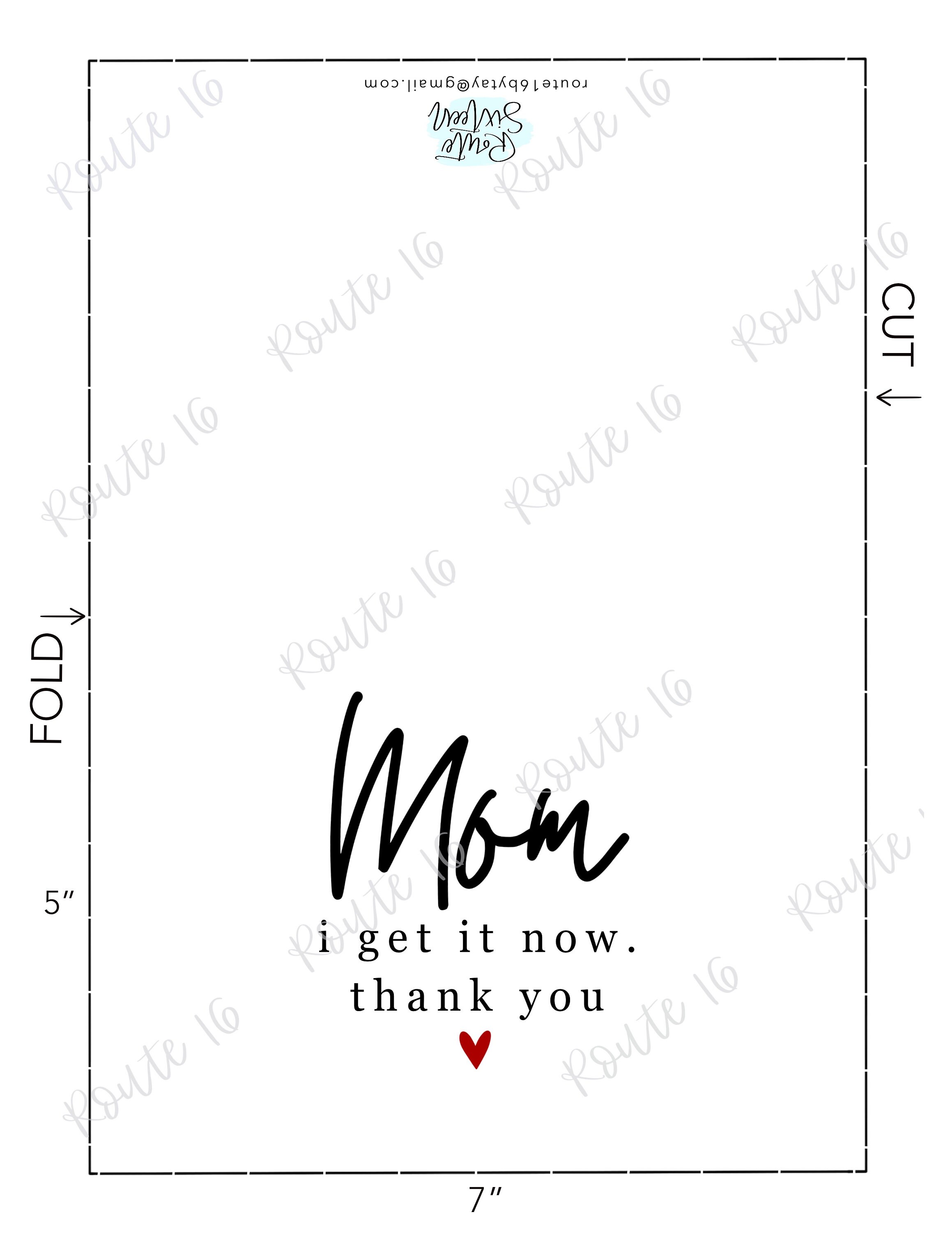 Printable Mothers Day Card for Mom From Daughter, Mom Appreciation Gift ...