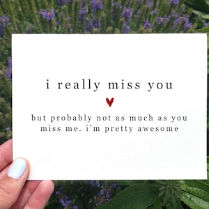 Carte imprimable Tu me manques, carte de collègue drôle, carte Thinking of you, cadeau d'adieu à un collègue, cadeau de départ d'un collègue, carte de retraite drôle