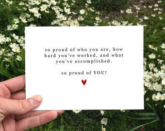 Afdrukbare kaart I'm So Proud Of You, gefeliciteerd-wenskaart, aanmoedigingskaart, afstudeerkaart, kaart You're Amazing, steunkaart, nieuwe baan